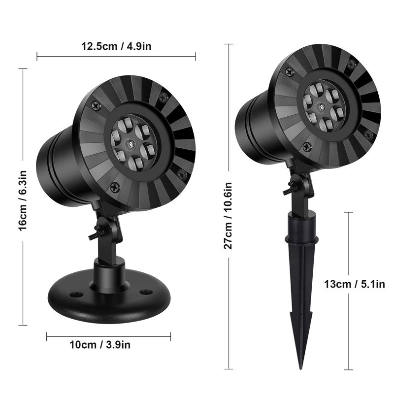 Outdoor Christmas LED Projector Lights with 16 Moving Holiday Patterns