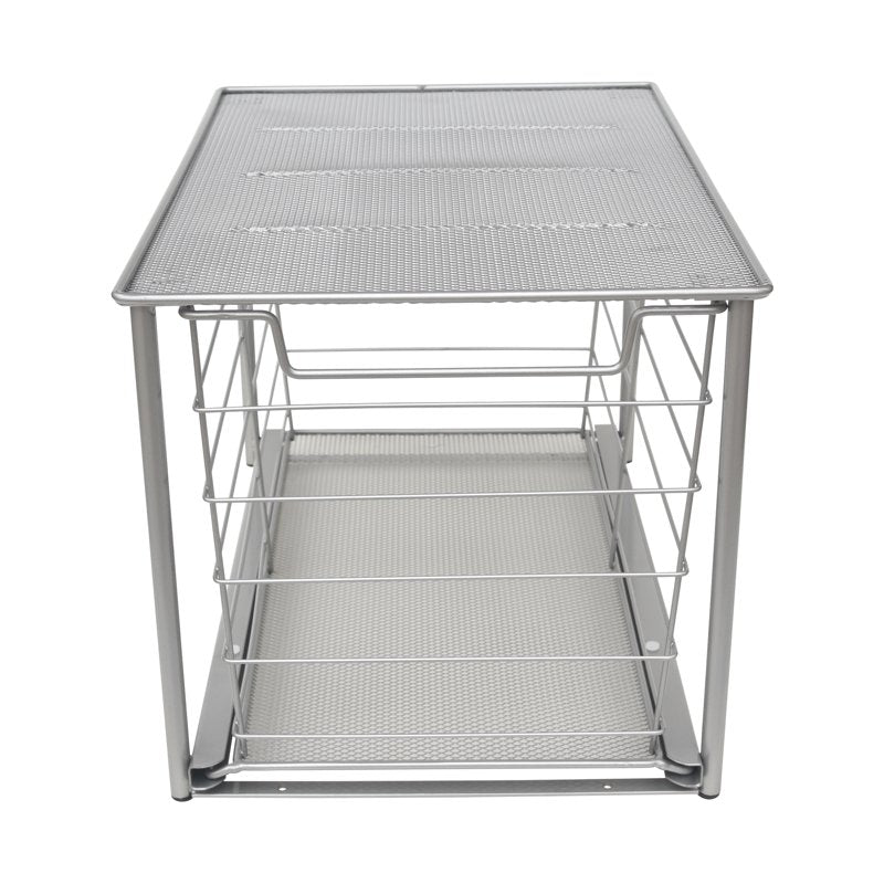 Large Stackable Drawer Organizer with Slide-Out Drawer - Satin Nickel, L - Mainstays