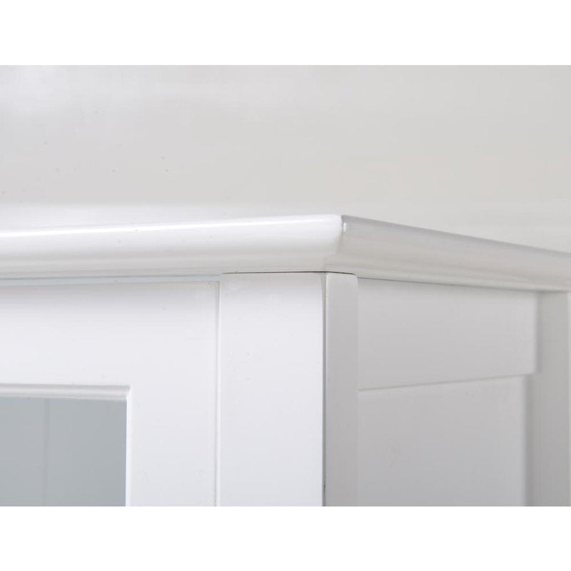 Deluxe Glass Door Accent Cabinet - White - Model 22600