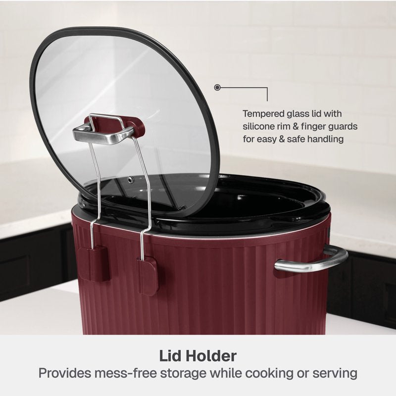6QT Programmable Slow Cooker - Cabernet Red