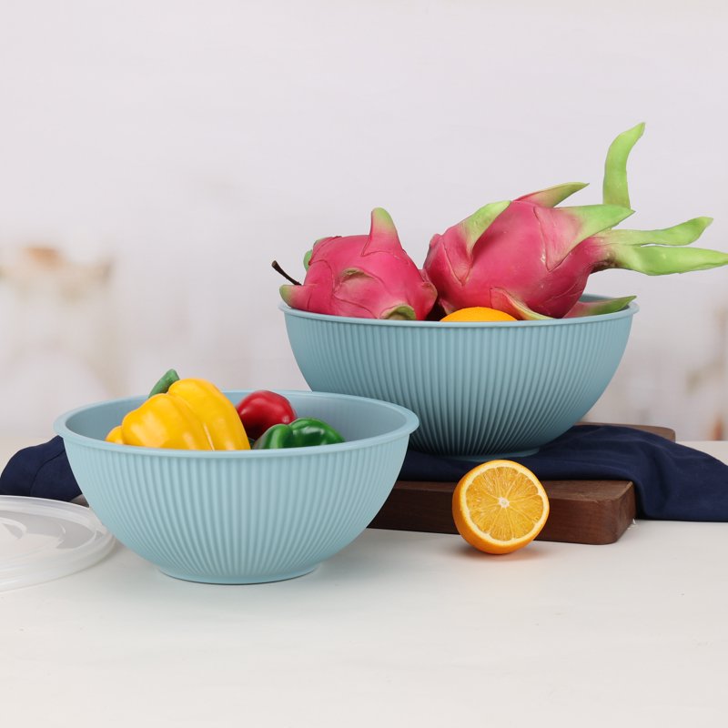Eco-Friendly 4PC Serve Bowl Set - Blue, BPA-Free & Recycled