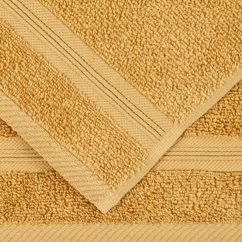Superior Smart Dry 6-Piece Cotton Towel Set - Gold, Quick Dry, Soft