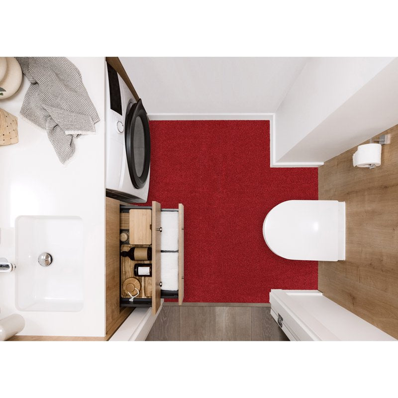 Garland Gramercy Washable Bathroom Rug - Classic Red 5' x 6'