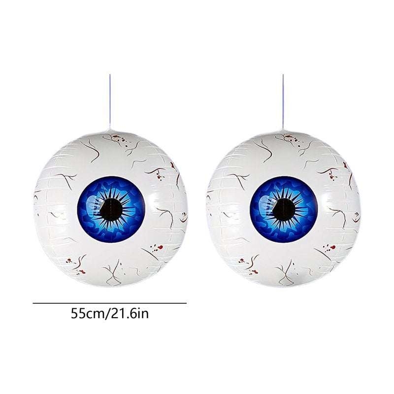 Blue Inflatable Eyeball Decorations Halloween Yard Party Set - 2 Pieces