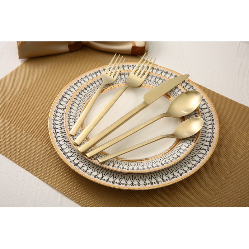 20-Piece Gold Stainless Steel Flatware Set - Service for 4