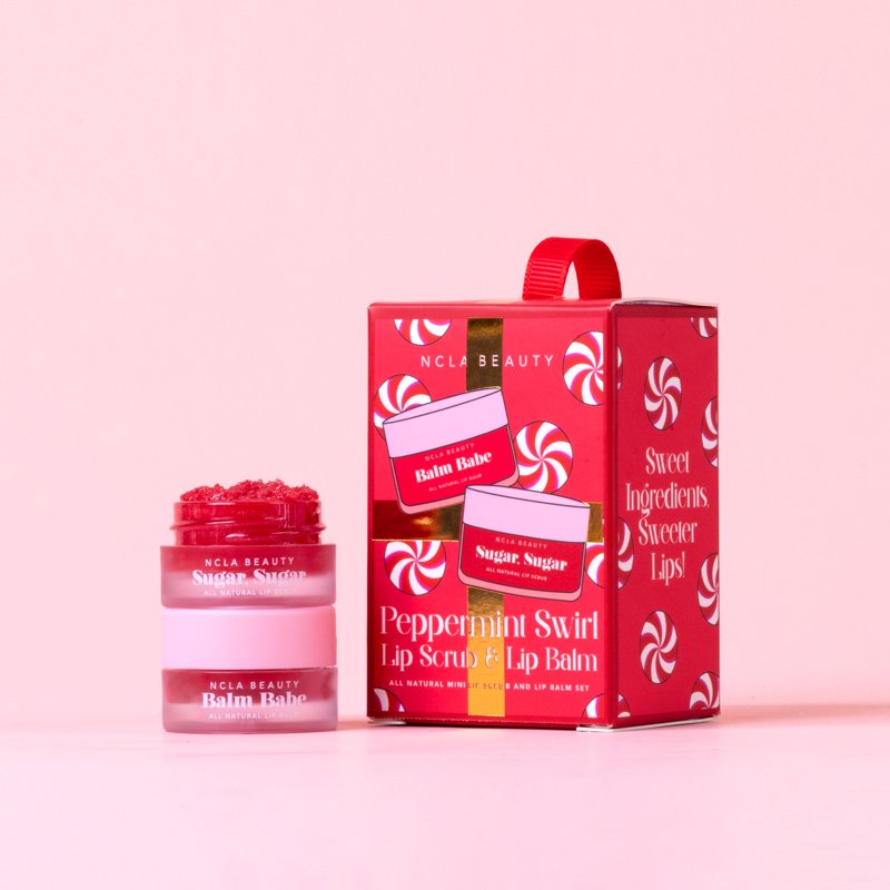 Holiday Ornament Lip Scrub and Balm Treatment Set - Vegan Lip Care