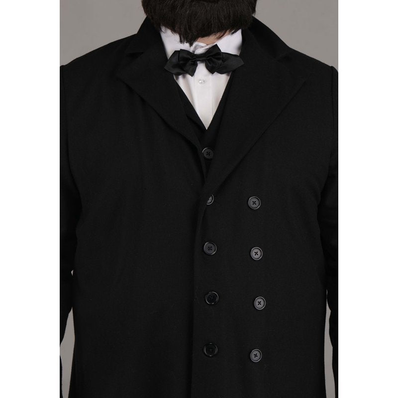 Plus Size Abraham Lincoln Costume for Men 2X with Hat & Beard - Halloween, Reenactment