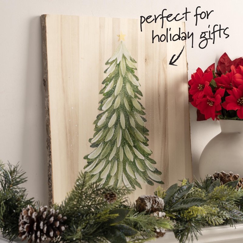 Plaid Wood Surface Pine Wood Slice Plank - 16x18 Inches, Rustic Craft Wood - Single Variation