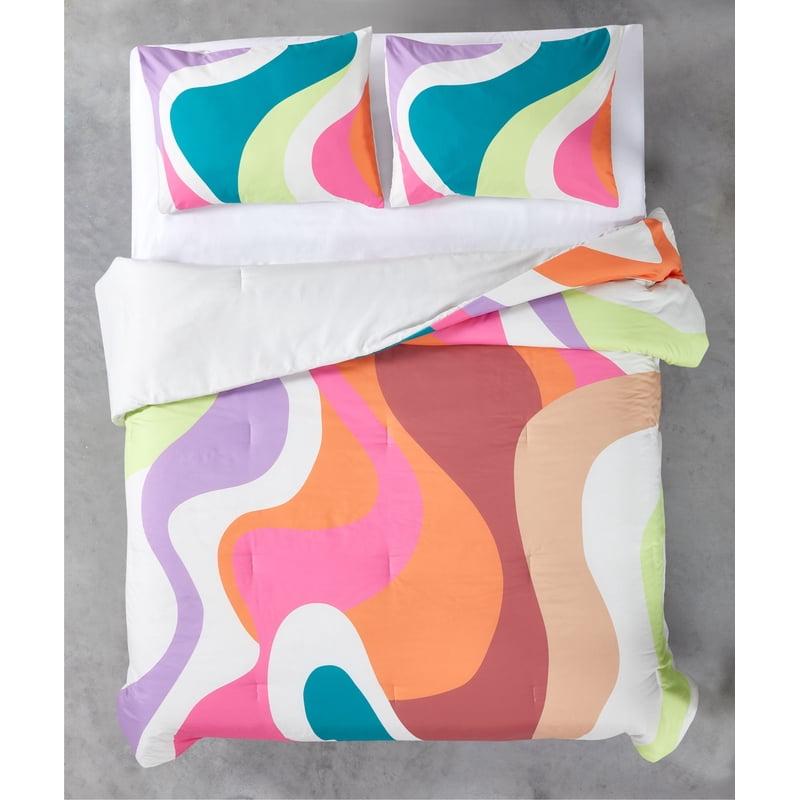 Queen Lava Comforter Set 3-Piece Bedding with Pillow Shams - Urban Shop