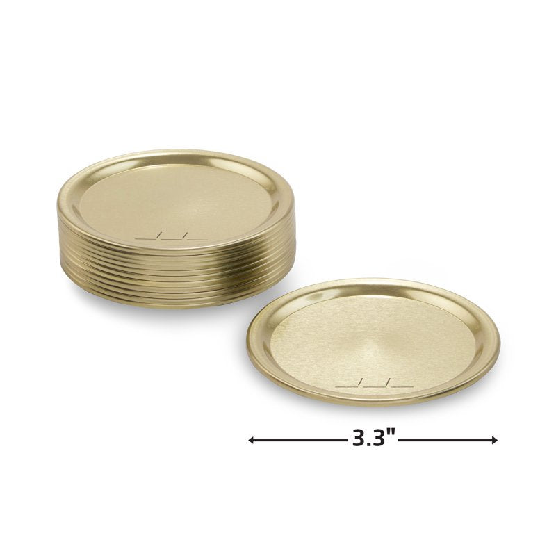 12-Pack Wide Mouth Canning Jar Lids - One-Piece Replacement Set - 36 Count