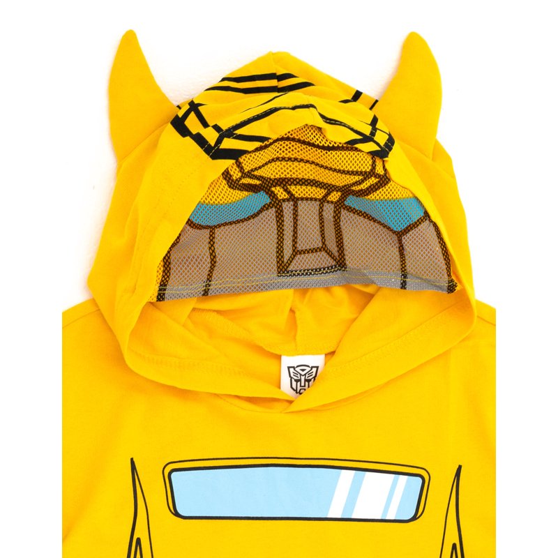 Transformers Bumblebee Toddler Hooded T-Shirt 4T Cosplay Costume Yellow
