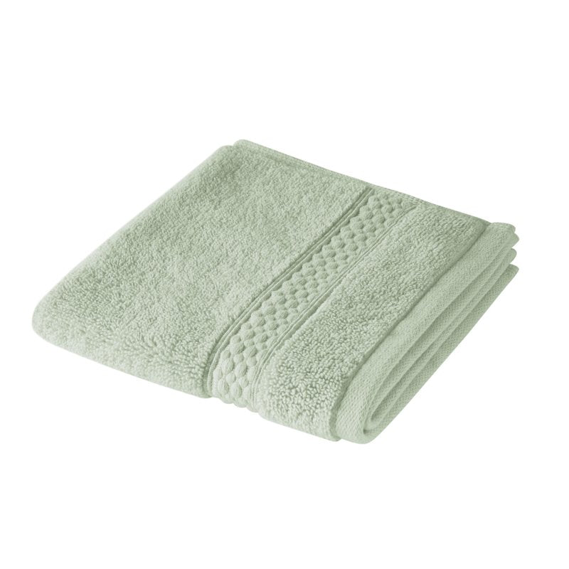 Beautiful Drew Barrymore Dobby Washcloth - Sage Green, 100% Cotton, 13x13