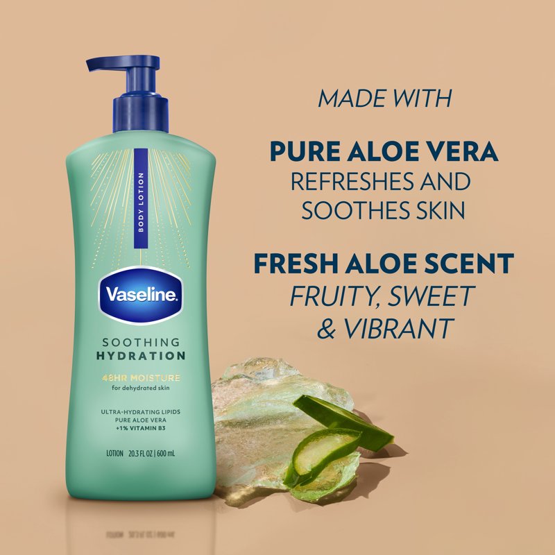 Soothing Hydration Body Lotion with Aloe Vera & Vitamin B3 for Dry Skin