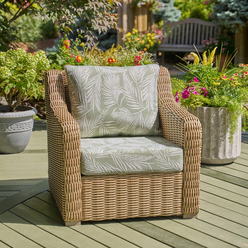 Outdoor Deep Seat Cushion Set - Palm Green, 2-Piece