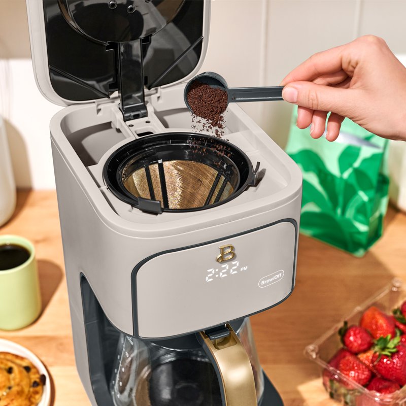 12-Cup Programmable Drip Coffee Maker - Porcini Taupe