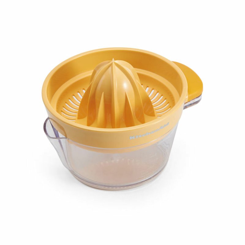 Manual Citrus Fruit Juicer with Built-in Strainer and Measuring Cup