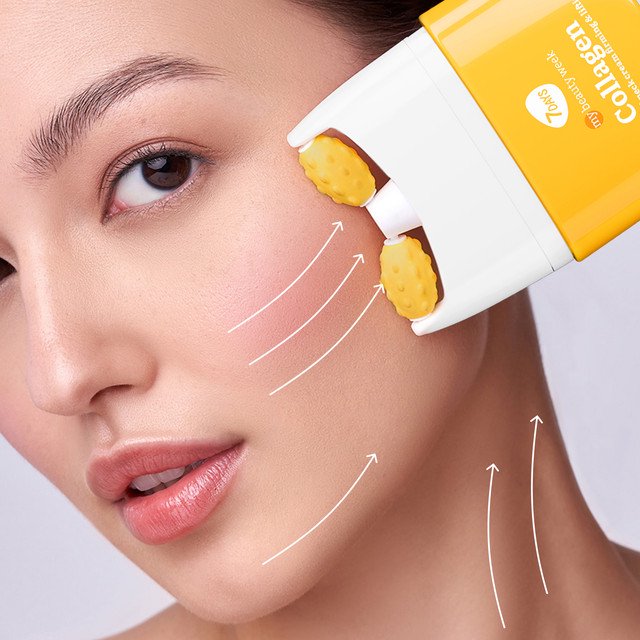 Collagen Face Moisturizer with Massager - Anti-Aging Cream