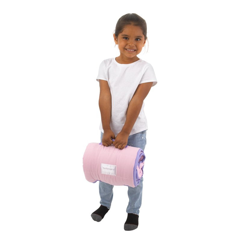 Kids Pink Unicorn Nap Mat with Pillow and Blanket - Toddler & Preschool