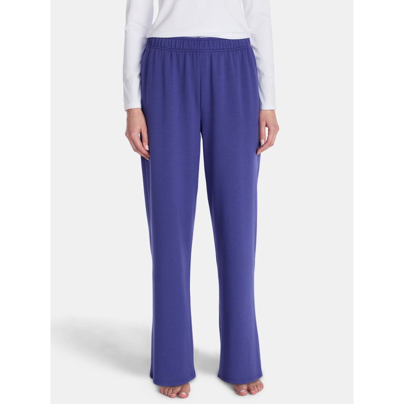 Women's Halloween Printed Lounge Pants - Foldover Waistband, Blue 2X