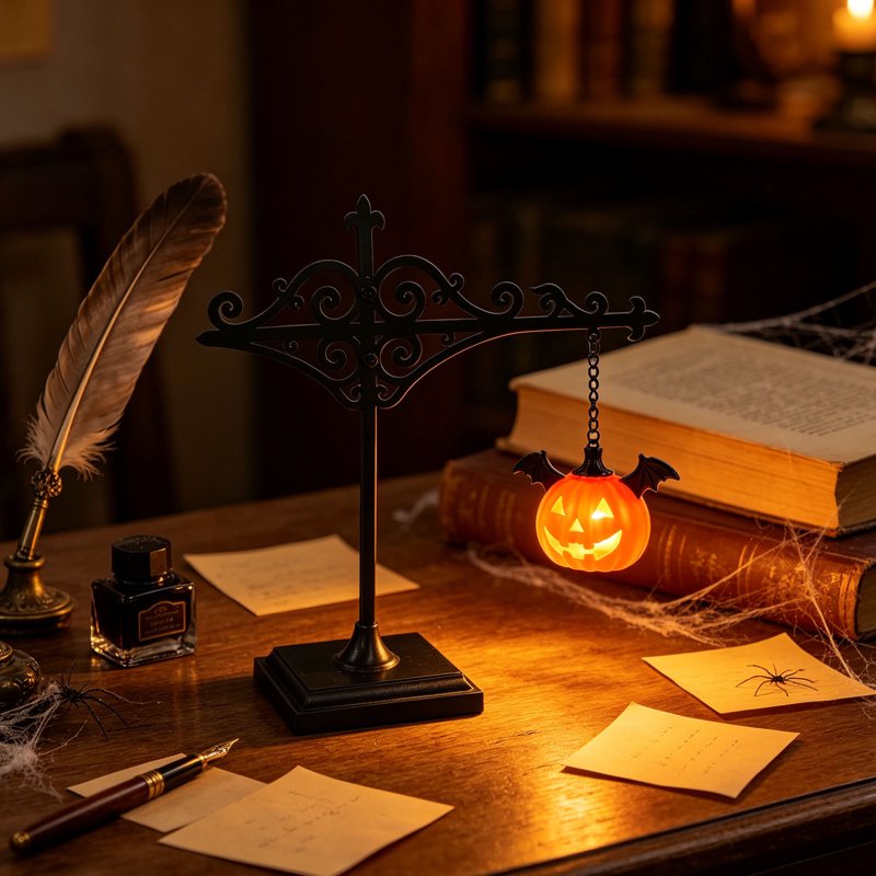 Halloween Bookshelf Lamp AA3 - Ghost Lantern Indoor Night Light Decor