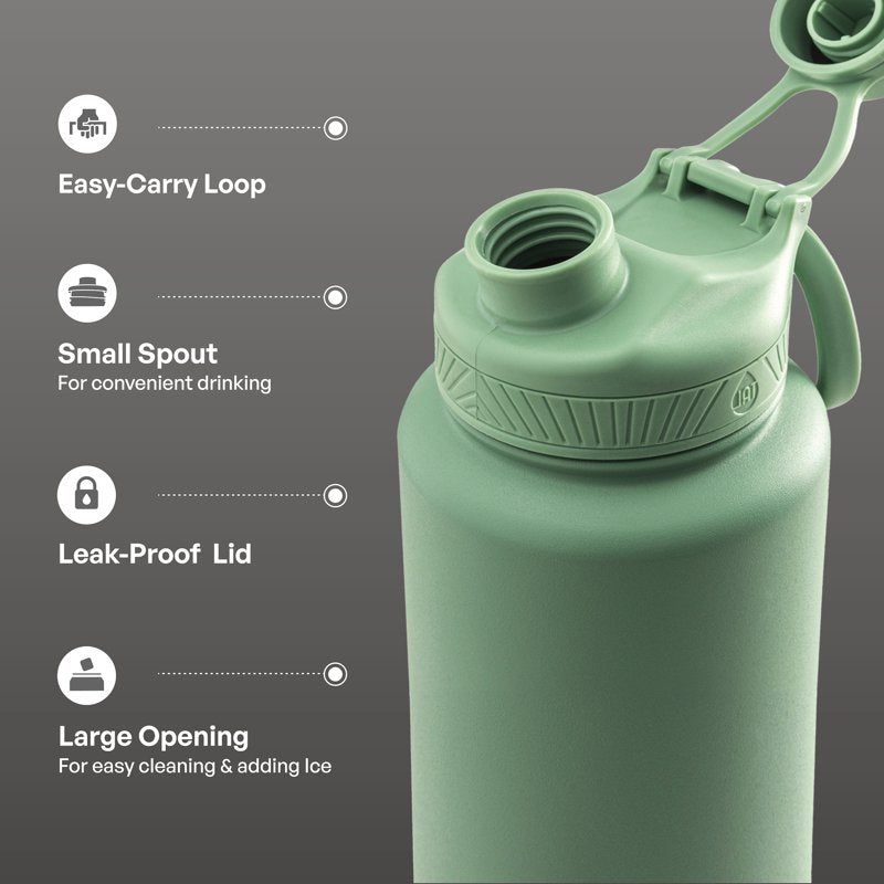40 oz Insulated Stainless Steel Water Bottle - Sage Green