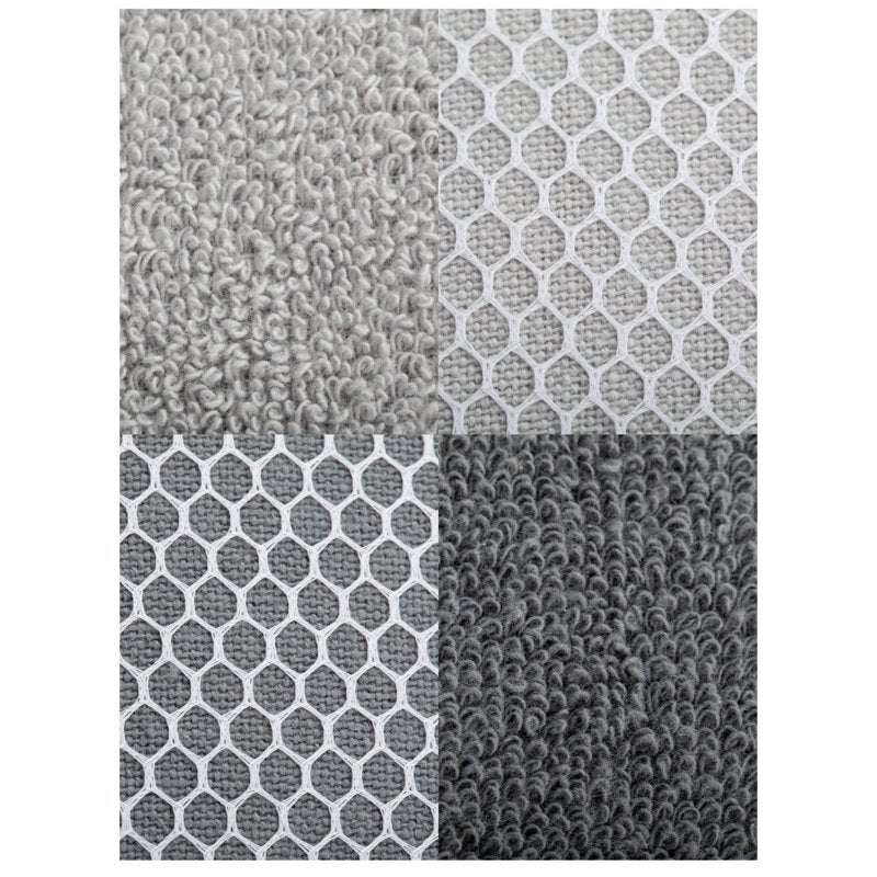 Eco-Friendly Cotton Sponge Scrubbers - 3 Pack, Gray