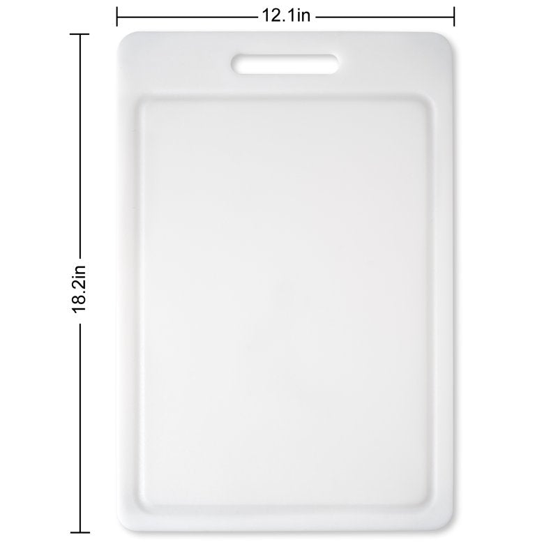 Non-Slip Poly Cutting Board - 12" x 18" with Juice Groove
