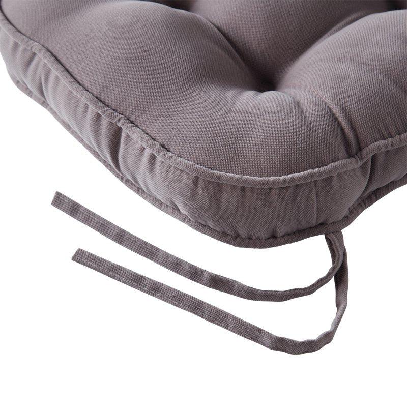 Hyatt Microfiber Chair Cushion Set - Gray (2-Pack) 17x15 in