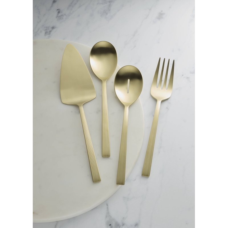 Stainless Steel Serving Set - 4-Piece River Gold Collection