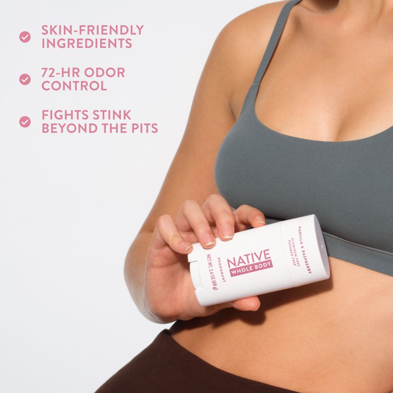Aluminum-Free Whole-Body Deodorant Stick - Vanilla & Raspberry, 2.4 oz