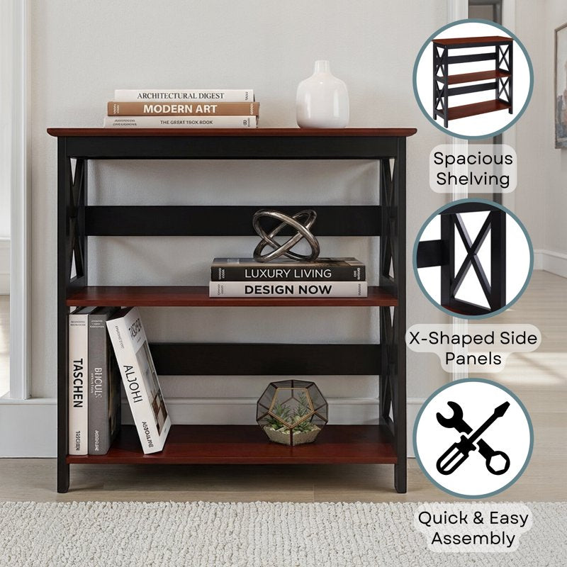 Oxford 3 Tier Bookcase Entryway Hall Table - Multiple Colors