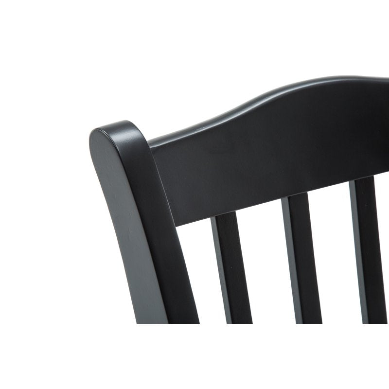 Shaker Dining Chair Set of 2 - Black & Oak Finish