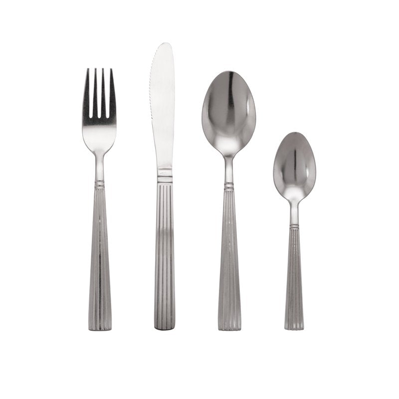 Nova Black Round 62-Piece Stoneware Dinnerware Set - Service for 6
