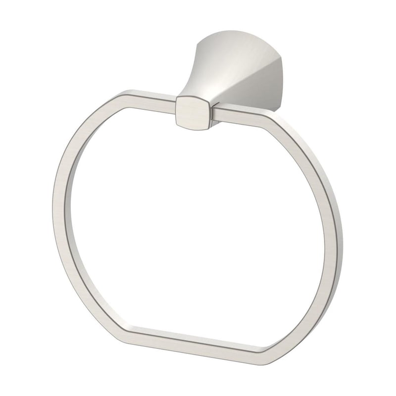(4 Pack) Bathroom Towel Ring Wall Mount Satin Nickel - Simple Flare Design