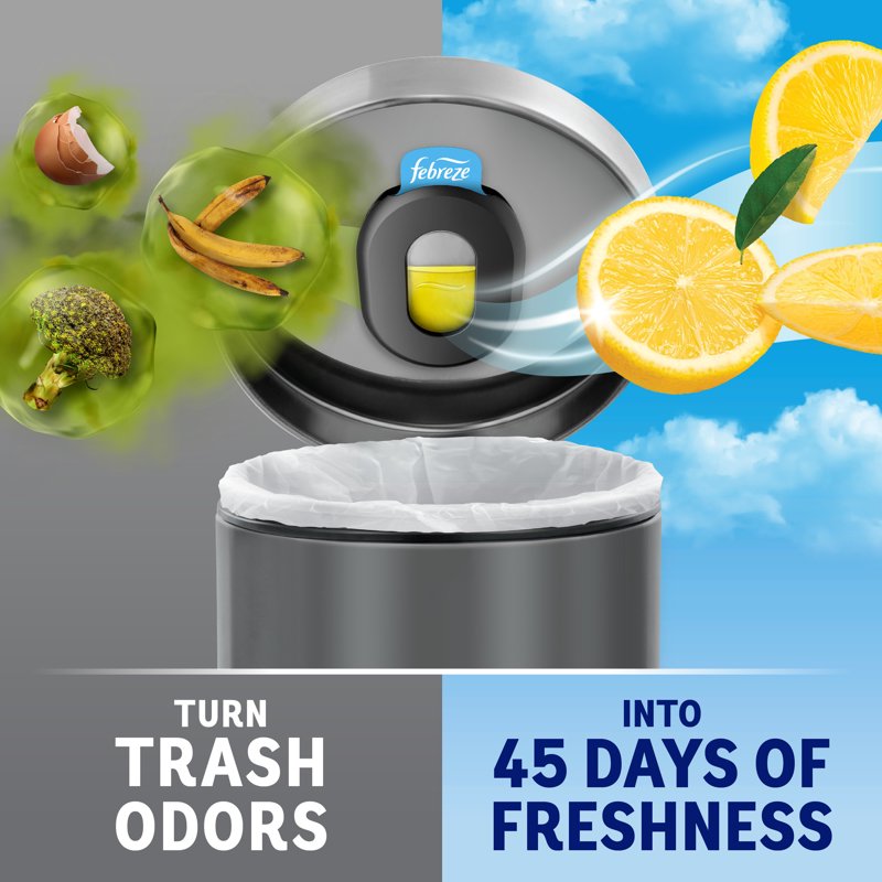 Trash Can Air Freshener - Linen & Sky Scent, 2 Refills