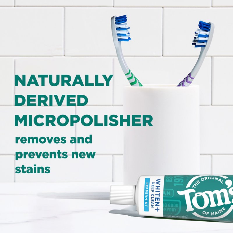 Natural Whitening Toothpaste with Fluoride, Deep Clean, 4.0 oz
