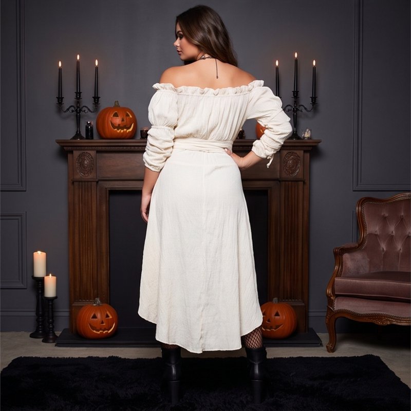 Gothic Vampire Costume Dress for Women Halloween Renaissance Cosplay