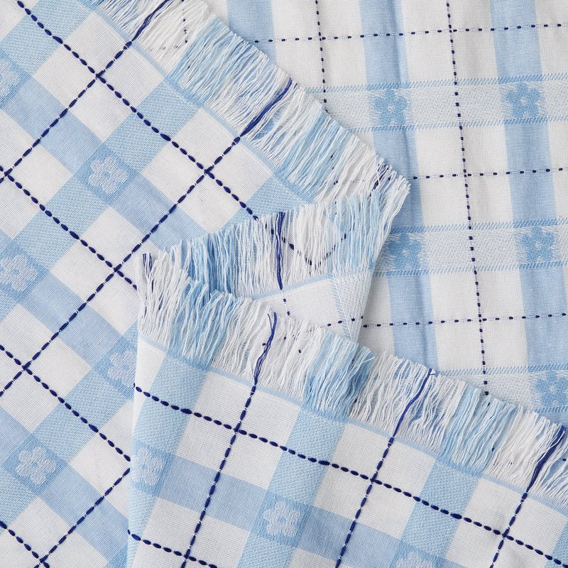 Daisy Woven Fabric Tablecloth - Blue, 60" x 84"