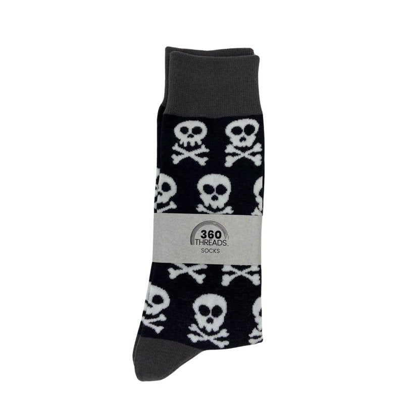 Men's Halloween Glow in The Dark Socks 2-Pack Spooky Eyes & Skull Design