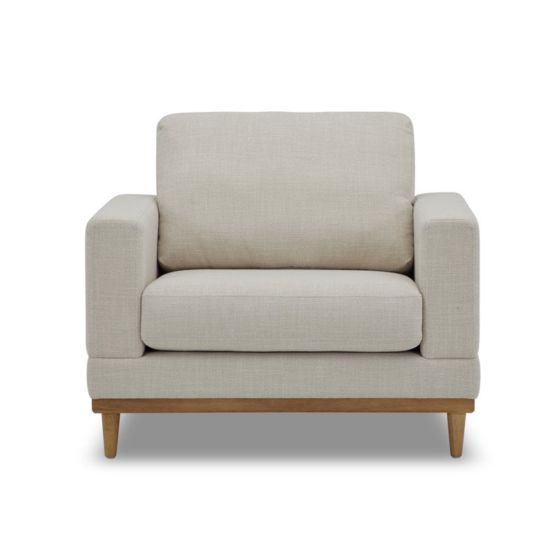 Springwood Accent Chair - Cream Linen with Solid Wood Frame