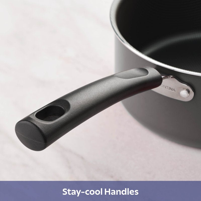 18-Piece Non-Stick Cookware Set - Steel Gray