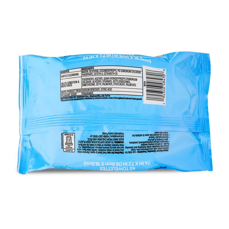 Makeup Remover Cleansing Towelettes with Micellar Technology, 40 Count