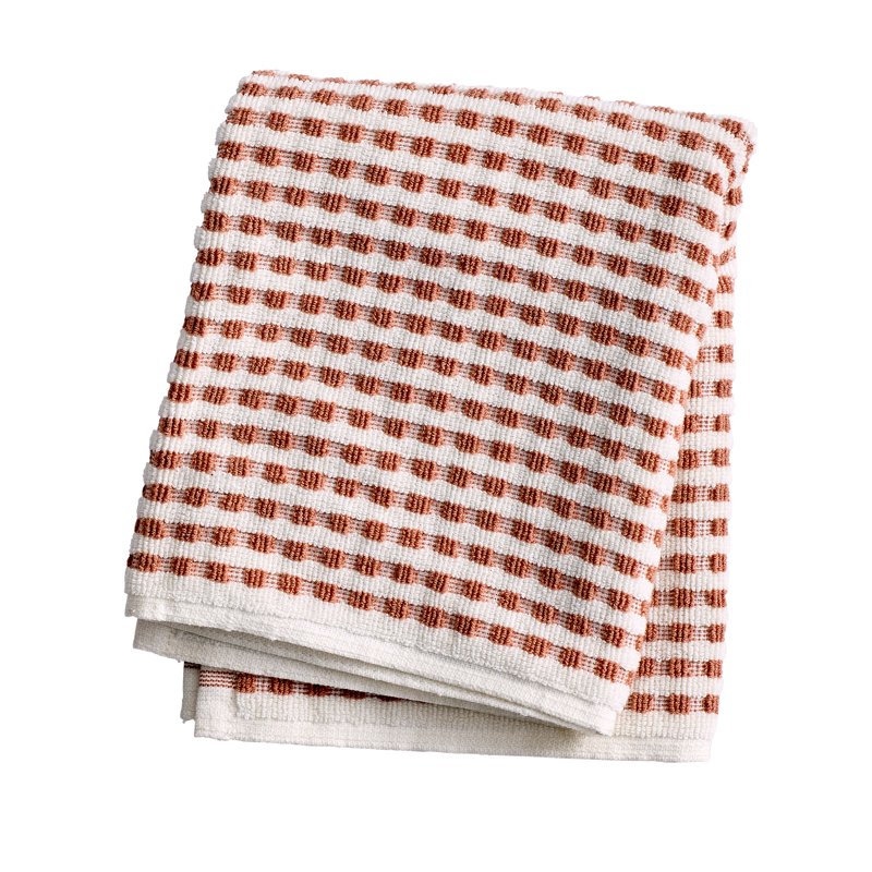 Terry Gingham Kitchen Towel - 18"x28" - Terracotta Clay