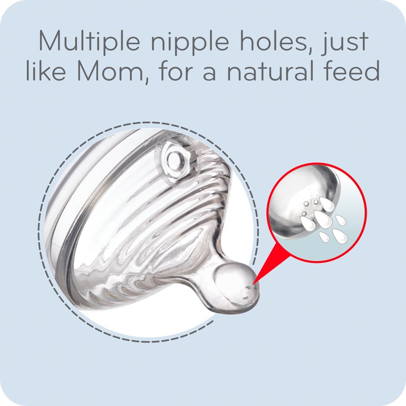 NUK Simply Natural Baby Bottles - 9 oz, Medium Flow, 3 Count