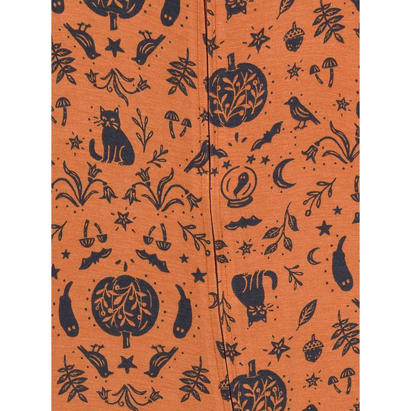 Baby Halloween Pajamas Footless One-Piece Orange 12 Months