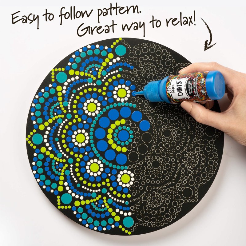 10-Inch Unpainted Wood Mandala Circle Plaque - Traditional Boho Wall Art - Single