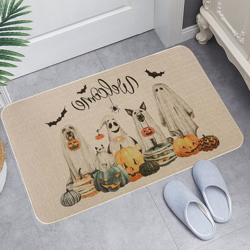 Halloween Doormat 23x15 Inch Jack O Lantern Fall Rug for Front Door & Porch - Variation D