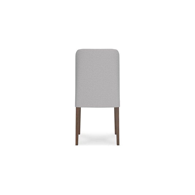 Contemporary Upholstered Side Chair Set of 2 - Cream & Brown
