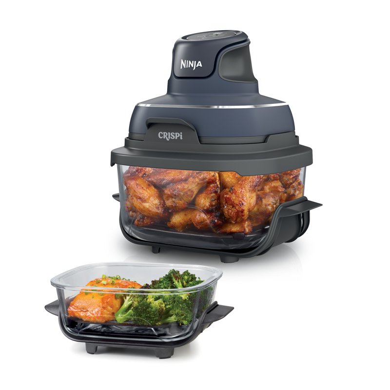 Portable Glass Air Fryer Cooking System - 4-in-1 Compact Countertop Cooker