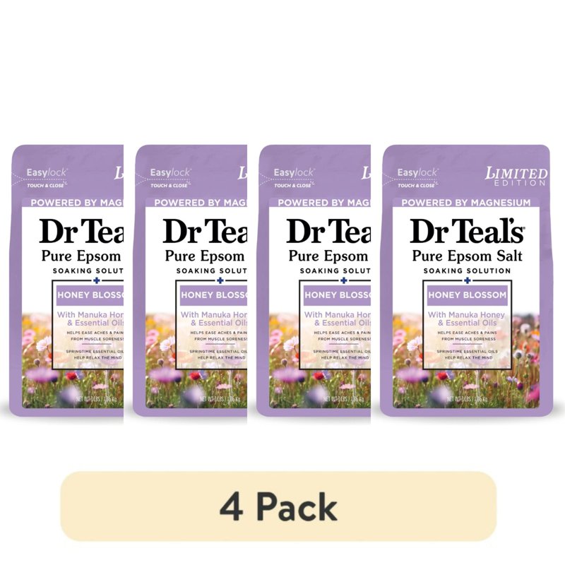 Honey Blossom Epsom Salt Magnesium Soak - 4 Count, 3 lbs